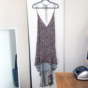 Eloquii Leopard Print Strappy Dress